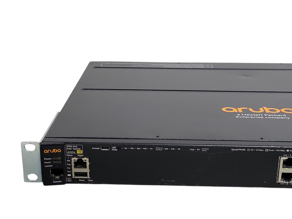 Aruba 2920-24G PoE+ 24-Port Gig Managed Switch J9727A W/ rack mount Ears _