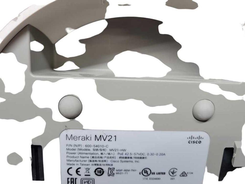 Lot of 3x - MV21-HW Meraki MV21 Cloud Managed Indoor HD Dome Camera unclaimed %