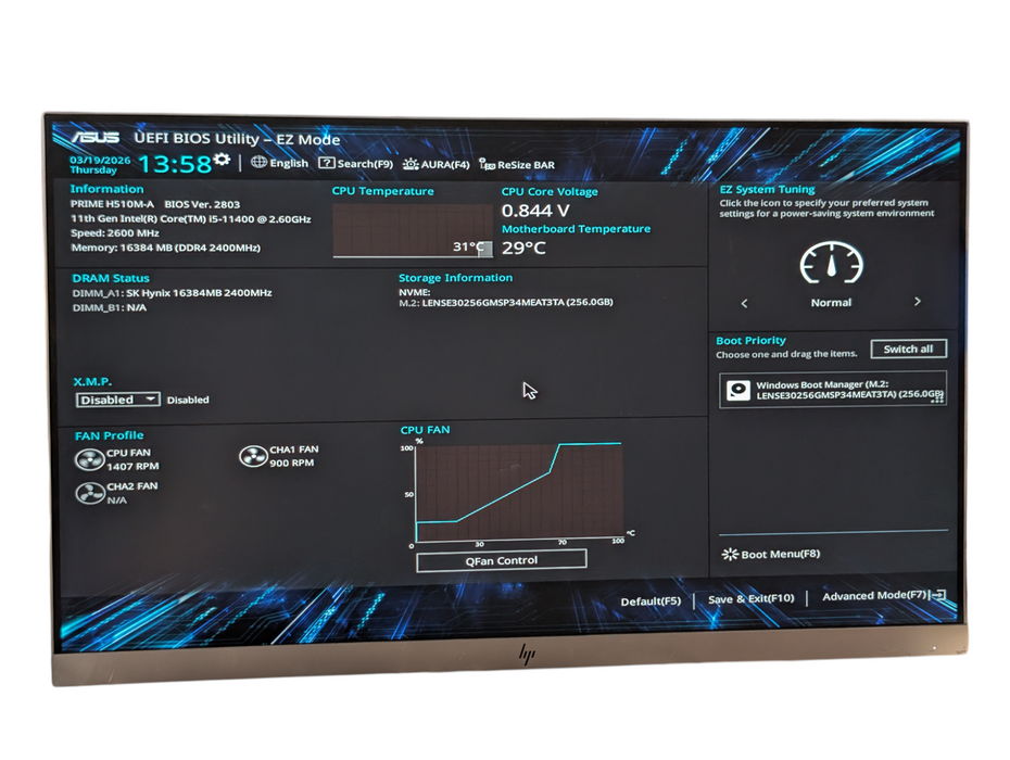 Custom PC ASUS PRIME H510-A Intel Core i5-11400 16GB RAM 256GB NVMe SSD  -