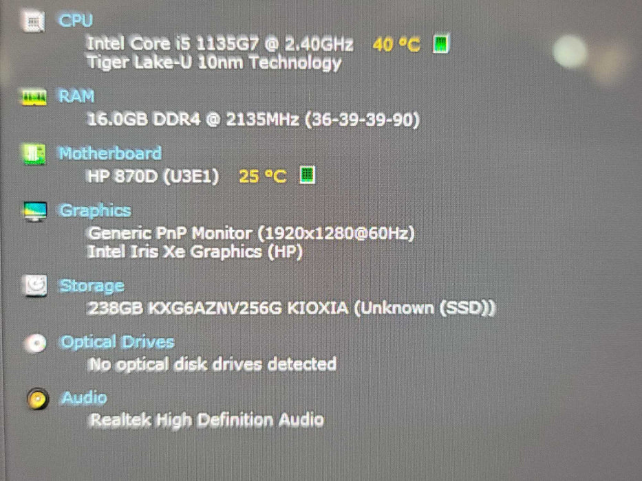 HP Elite X2 G8 i5-1135G7 16GB RAM 256GB SSD  NO ADAPTER β Lap200