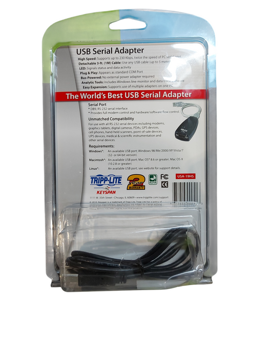 Tripp-Lite USA-19HS USB to Serial Adapter Port Keyspan