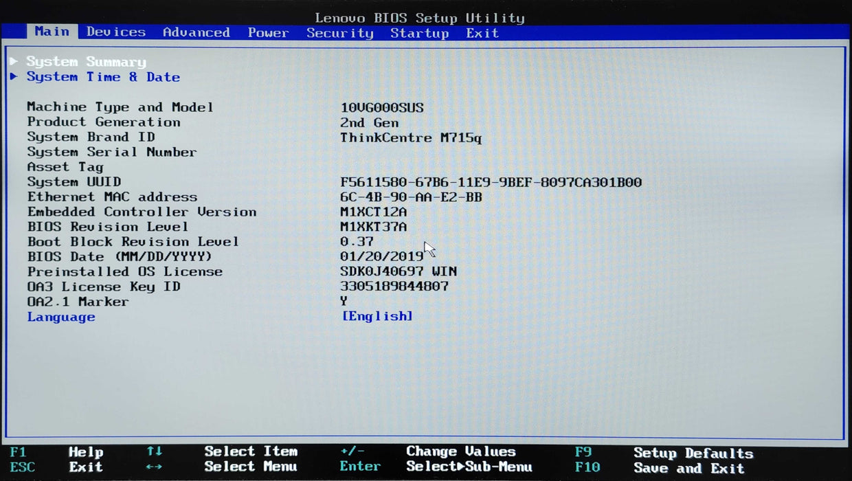Lenovo M715q, Ryzen 5 Pro 2400GE, 16GB DDR4, 256GB NVMe, PWR