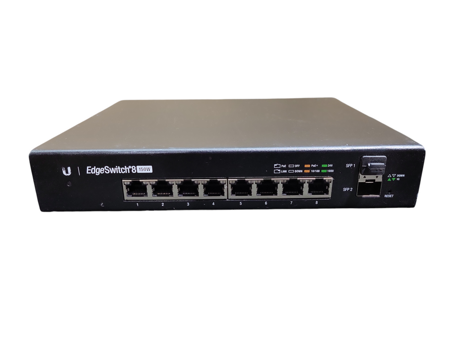 Ubiquiti EdgeSwitch 8 150W (ES-8-150W) 8-Port Gigabit PoE Switch  !