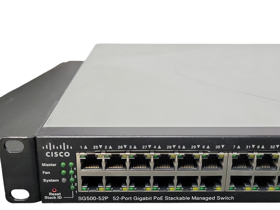 Cisco SG500-52P 52-Port Gigabyte PoE+ Ethernet Network Managed Switch Q_