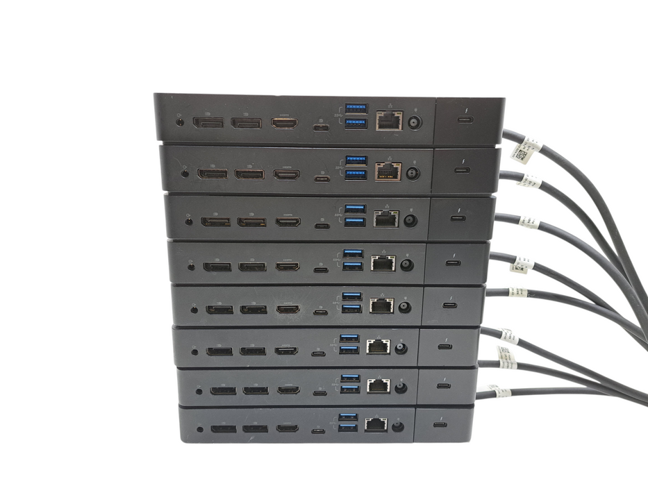 Lot of 8x Dell WD19TB Thunderbolt Dock USB-C Dual DisplayPort K20A )