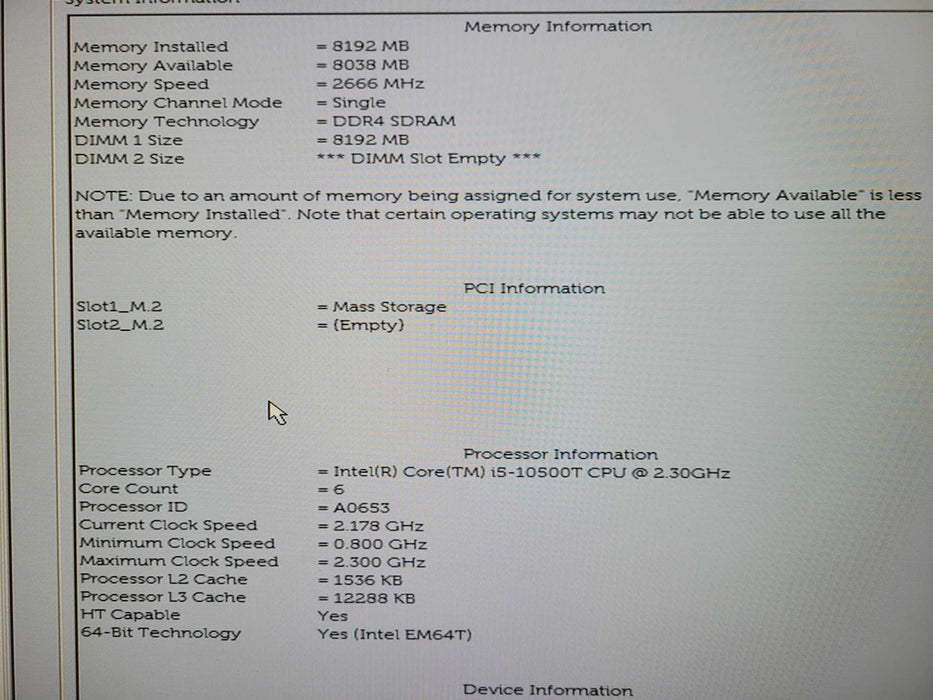 Dell OptiPlex 5080 Micro | Intel Core i5-10600T, 8GB DDR4, 256GB NVMe !