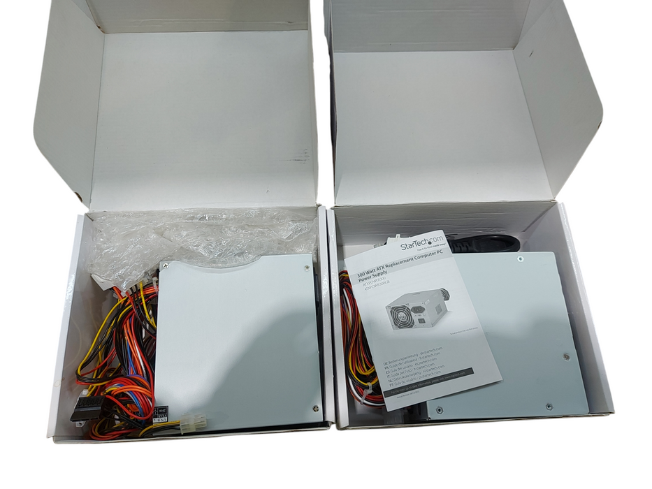Lot 2x Startech 300W ATX Replacement Computer PC Power Supply ATXPOWER300