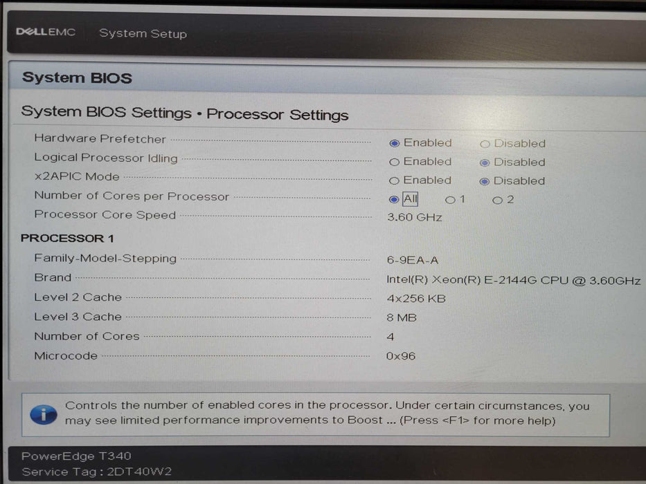 Dell PowerEdge T340  Xeon E-2144G 32GB DDR4 H330- No HDD !