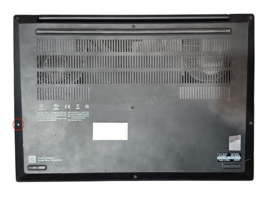 Lenovo ThinkPad P1 Gen5,i7-12700H, 16GB RAM, 256GB NVMe, RTX A1000, 170W AC  Lap200