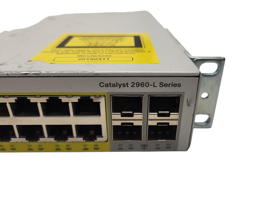Cisco WS-C2960L-48PS-LL V01 48-Port Gigabit PoE Network Switch $