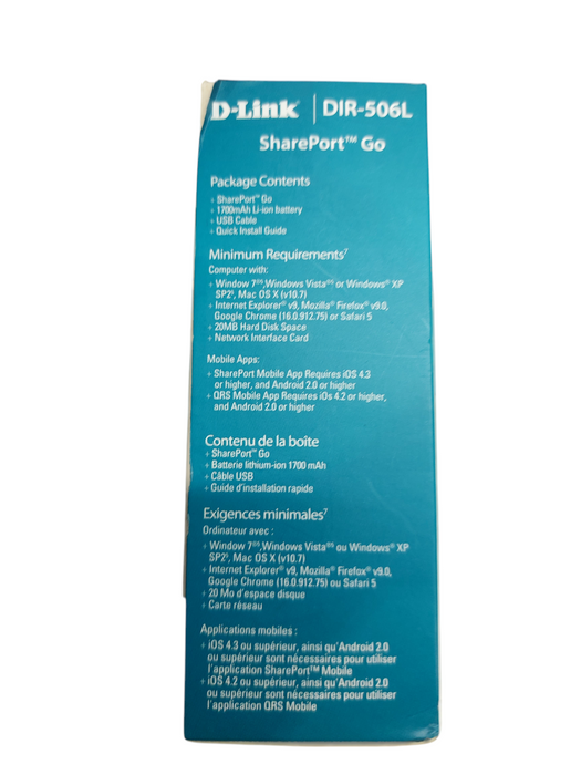 D-Link SharePort Go 1-Port 10/100 Wireless N Router (DIR-506L)