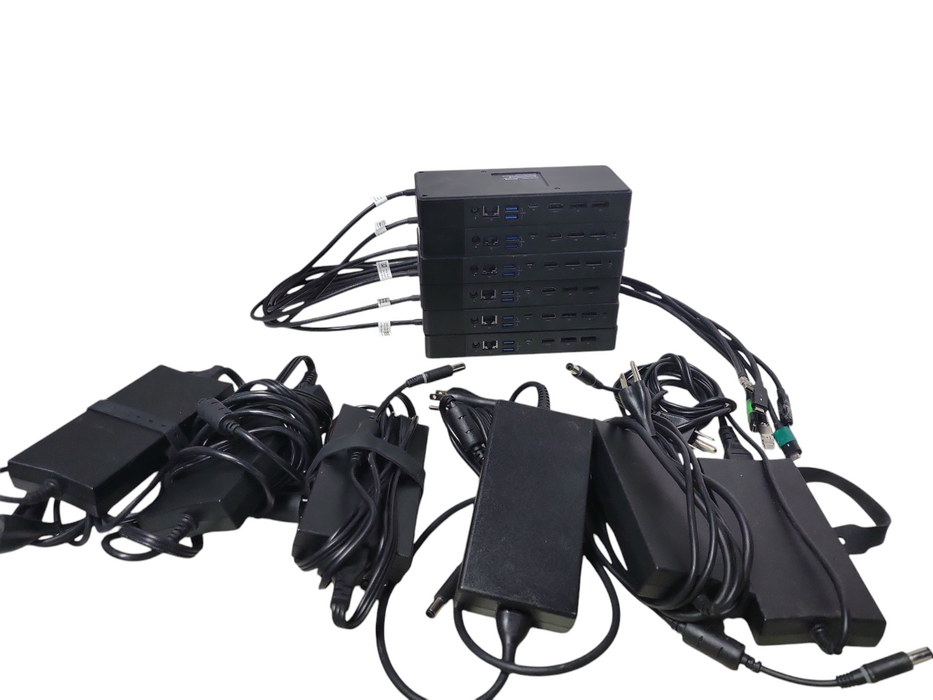 Lot of 6x Dell WD19/WD19S Docking Stations with Power Adapters, READ _