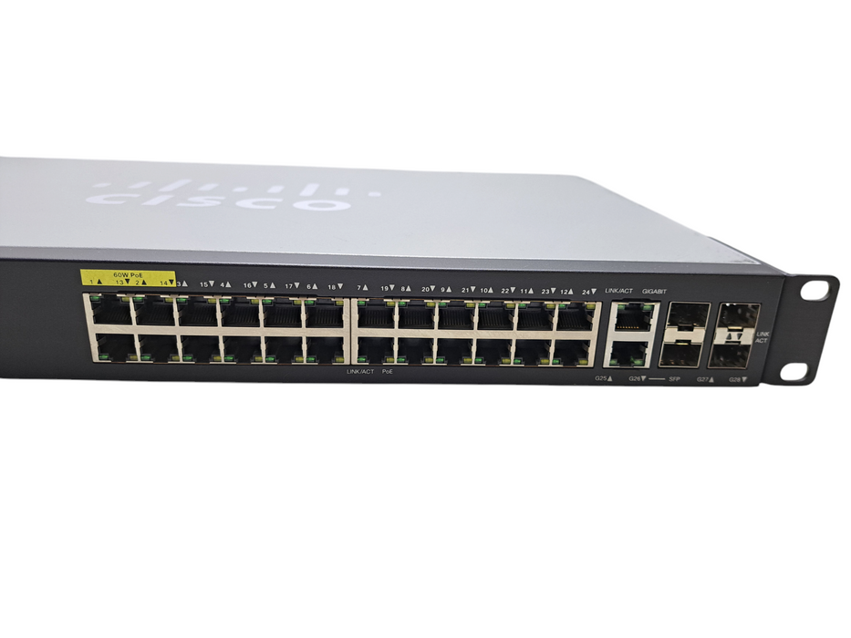 Cisco SG350-28MP-K9 V05 | 28-Port Gigabit PoE Managed Switch | 4x SFP