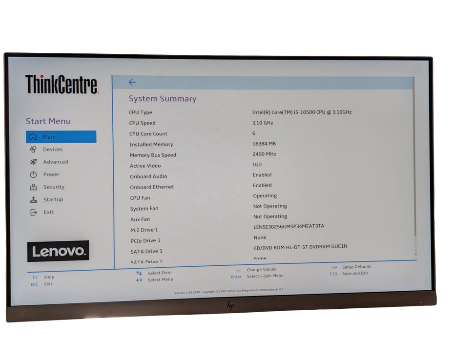 Lenovo ThinkCentre M80s Desktop PC Intel Core i5-10500 16GB RAM 256GB NVMe -