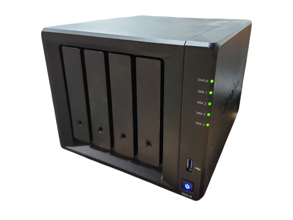 Synology DiskStation DS418 4-Bay NAS w/ 4x1TB HDDs, No AC Adapter