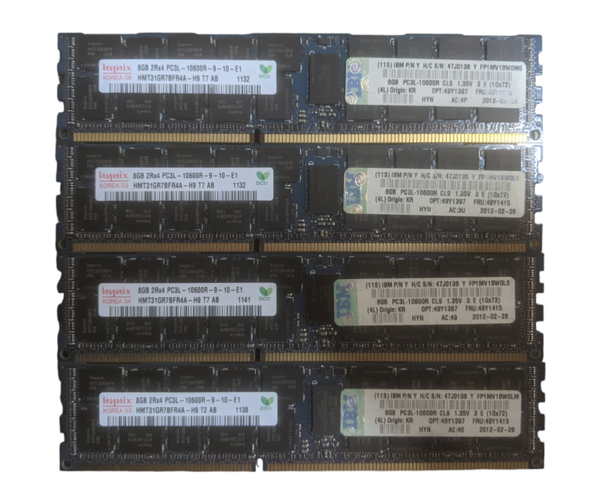 Lot 20x 8GB 2Rx4 PC3L-10600R | DDR3 | Server Memory