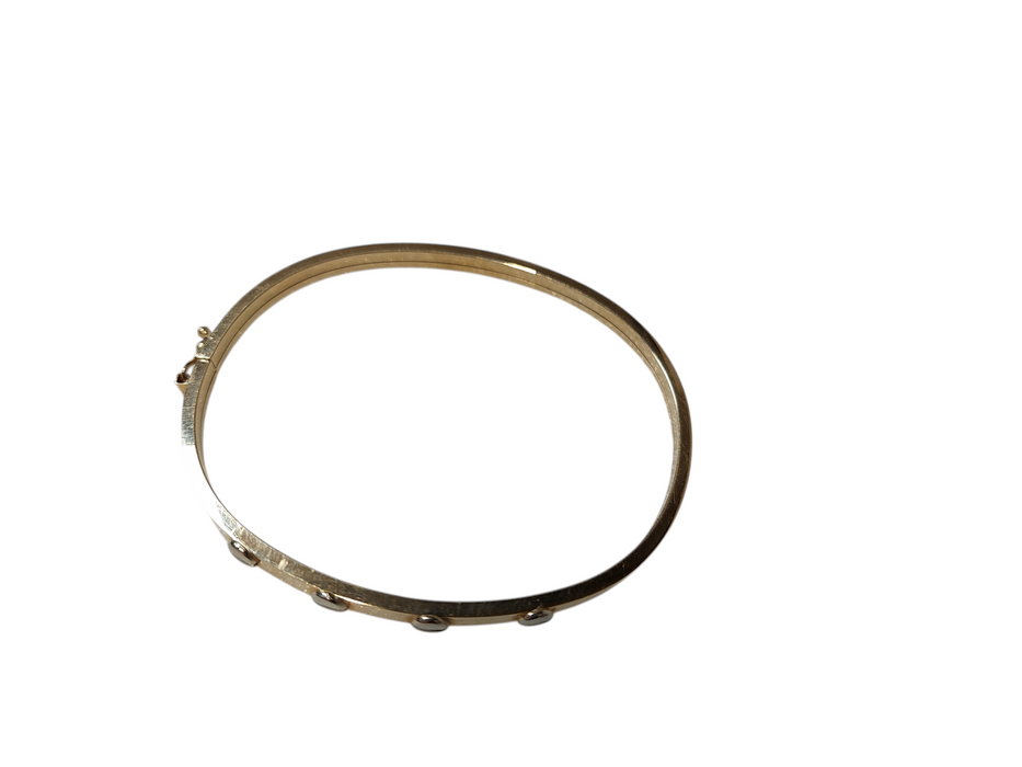 Yellow Gold Bangle Wrist Bracelette  =