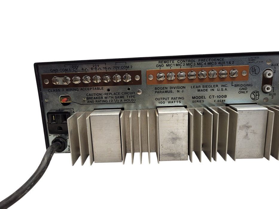 Bogen Communications CT-100B Communication Amplifier $