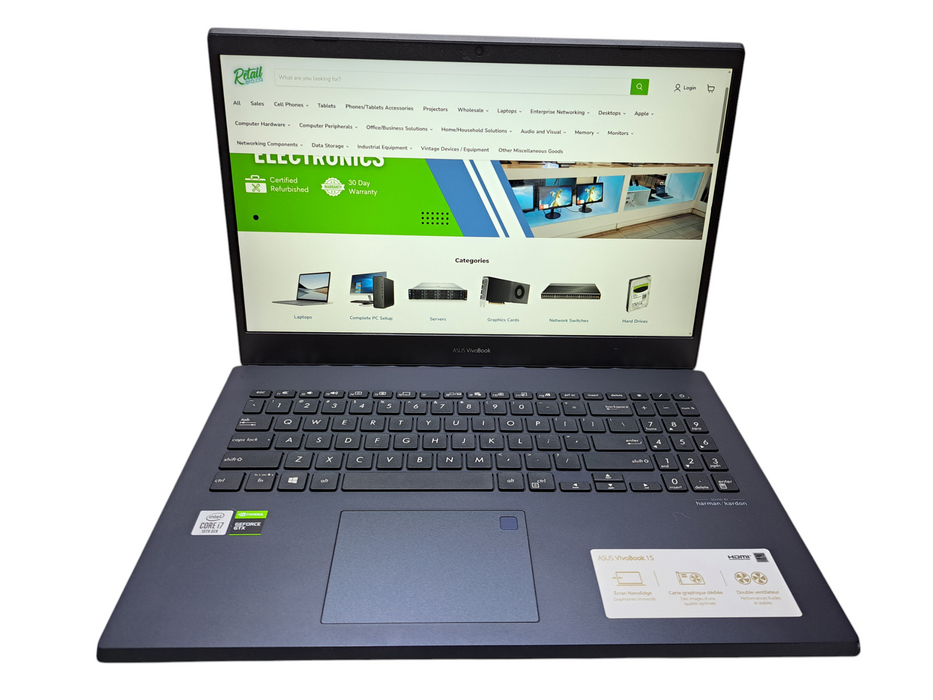 Asus VivoBook 15 | Intel Core i7-10750H, 16GB DDR4, GTX 1650 4GB, 256GB NVMe) Lap200