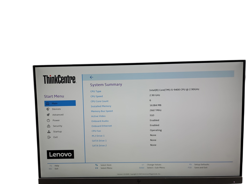 Lenovo ThinkCentre M720e SFF i5 - 9400 @ 2.90GHz 16GB DRR4 Ram Qθ