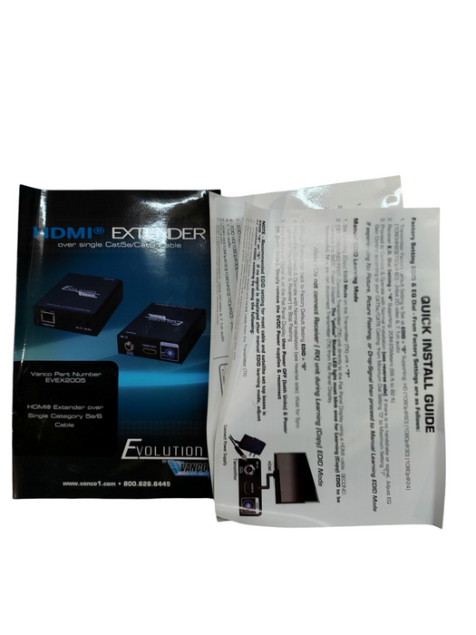 Vanco EVEX2005 Evolution HDMI Over Single Cat5e/Cat6 Cable Extender