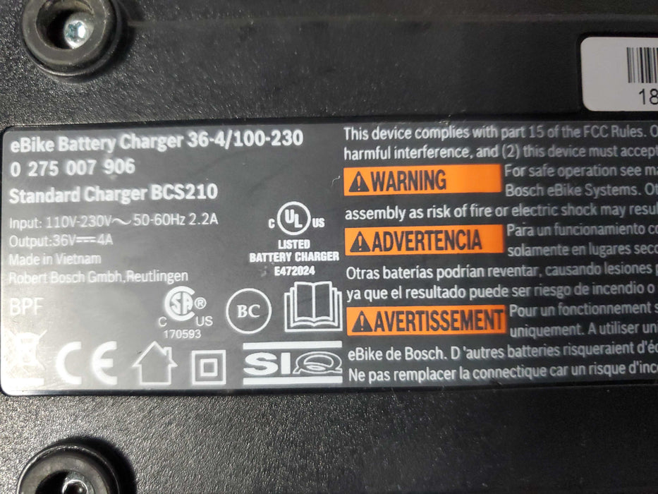 2x Bosch BCS210 36-4/100-230, Bosch Compact E-bike Battery Charger READ