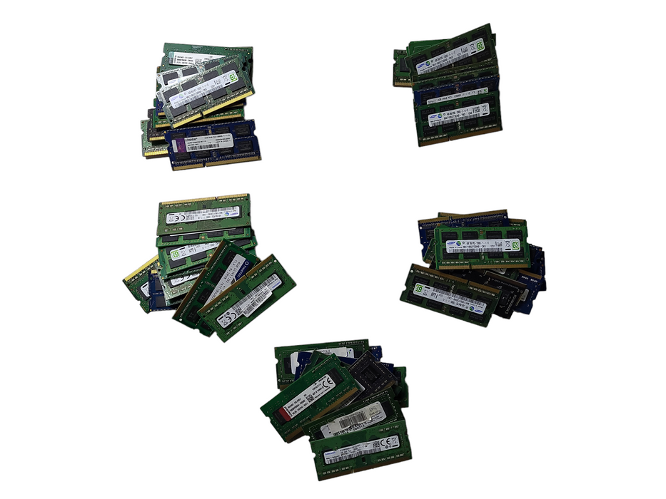 Lot of 50x Various Brands 4GB PC3-8500/10600/12800 SODIMM (Laptop RAMs) Q$