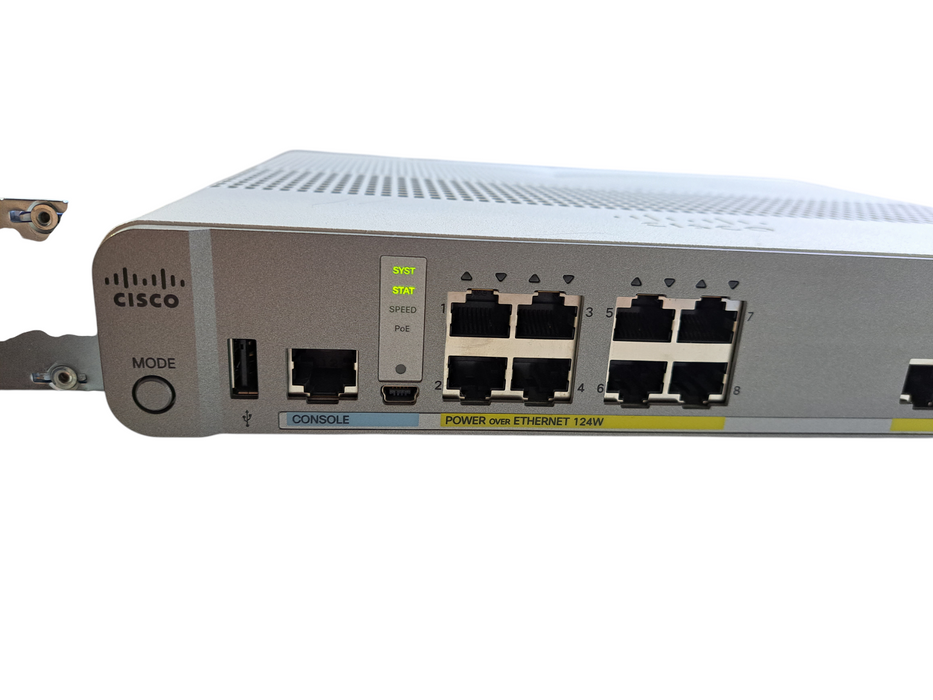 Cisco WS-C2960CX-8PC-L V02 | 8-Port Gigabit PoE 124W Silent Switch w/ Ears