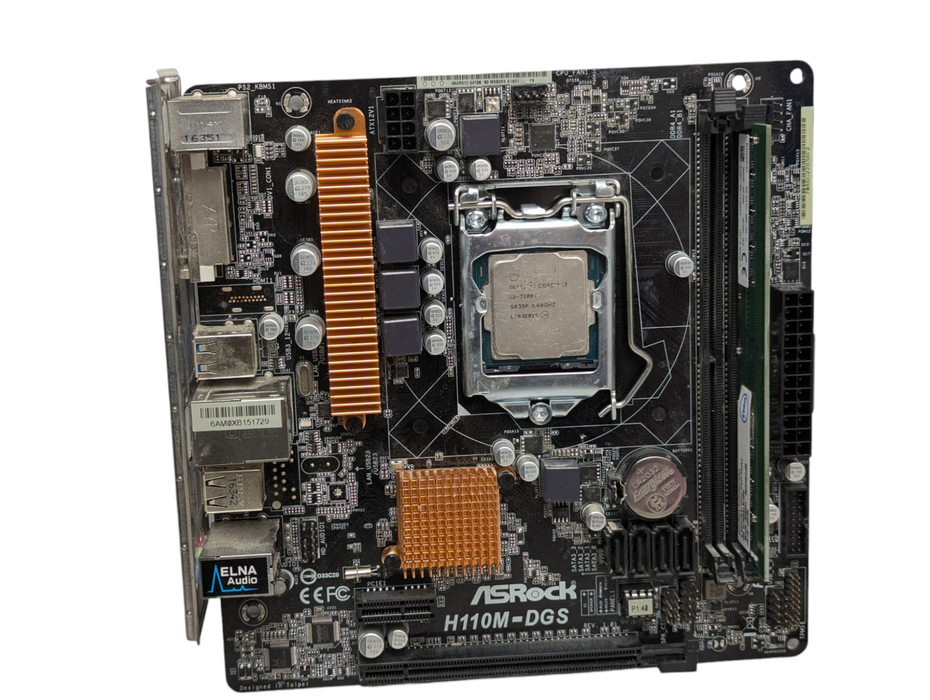 ASRock H110M-DGS Motherboard with i3-7100T @ 3.40Ghz 8GB RAM  -