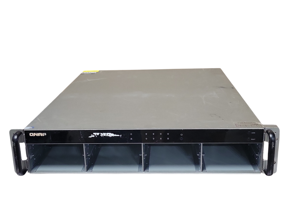 QNAP TS-859U-RP+ 8 BAY Network attached storage. 2x PSU, No HDD/Caddies, READ _