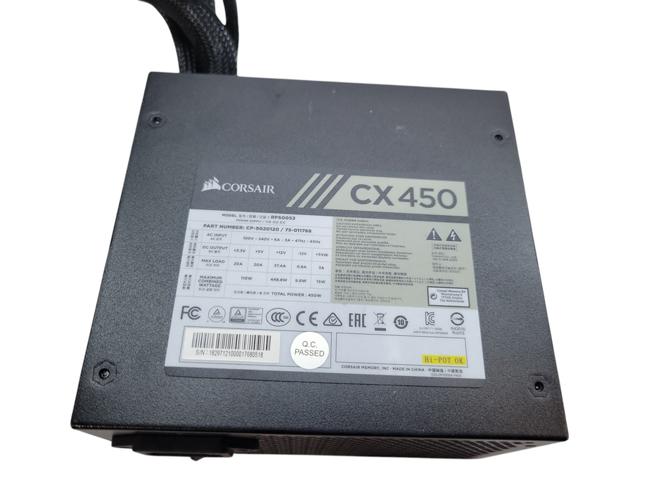 Corsair 450W Non-Modular ATX PSU (RPS0053)  %