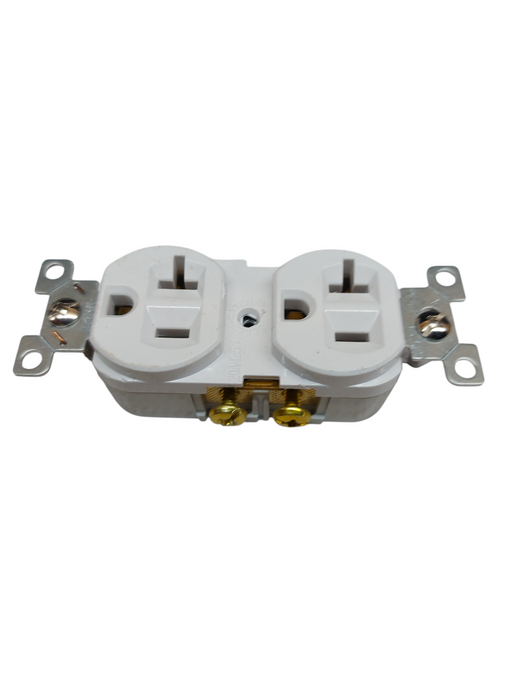 LOT 5x Eaton CR20W 20A 125V Duplex Receptacle – White, Commercial Grade