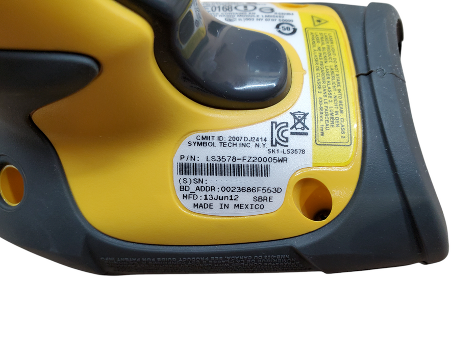 Symbol Zebra Motorola LS3578 Barcode Scanner w/ Battery - No Cradle