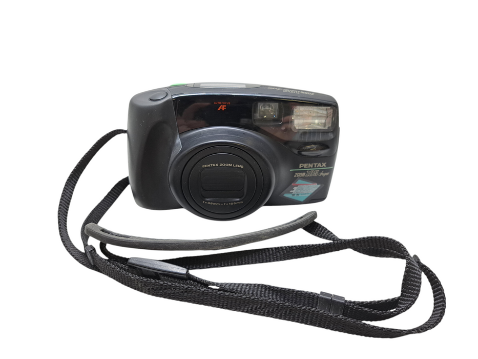 Pentax Zoom 105 Super 35mm Film Camera Point & Shoot Camera *READ* )