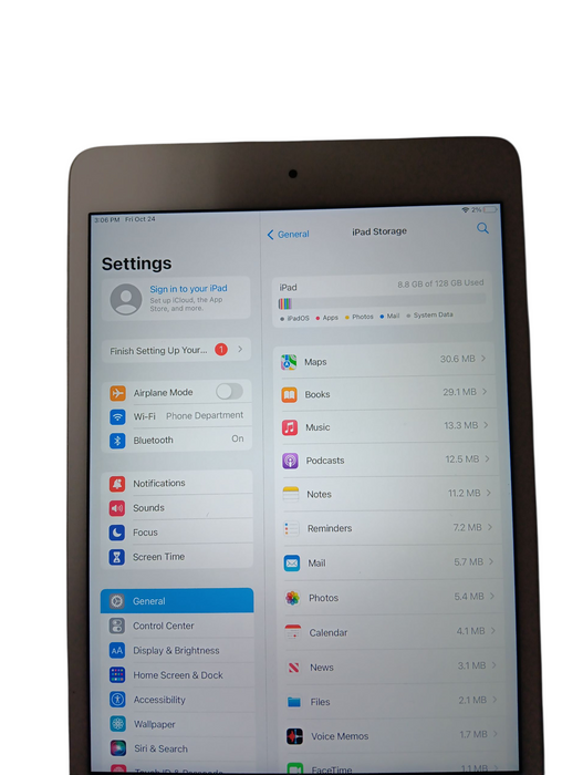 Apple iPad Mini 4th Gen - 128GB - Silver [A1538]