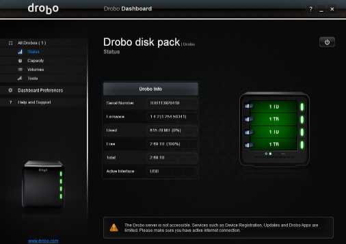 Data Robotics DRO4D-D 4-bay External Hard Drive Storage, w/ 4x 1TB HDDs