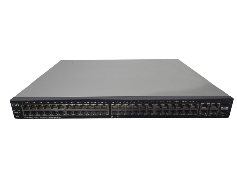 Cisco Small Business SF300-48PP 10/100 PoE+ Managed Network Switch !