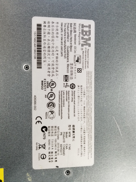 IBM Array 1746-C4A 69Y0271 24-BAY 2.5" | 2x 585W PSU | 2x Modules I/F-5