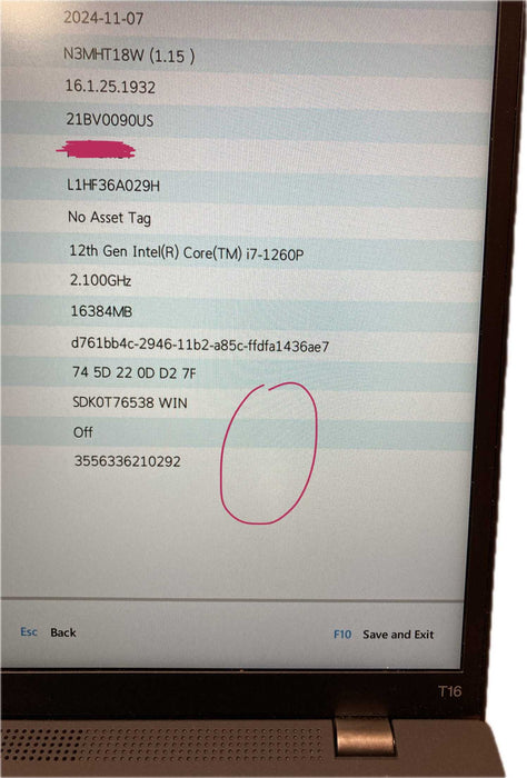 Lenovo ThinkPad T16 Gen 1 Core i7-1260P 16GB RAM For Parts/Repair READ!  Lap200