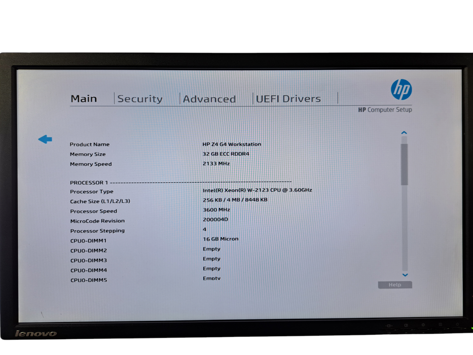 HP Z4 G4 Workstation | Xeon W-2123 @3.60GHz, 32GB DDR4, Quadro M2000, No HDD