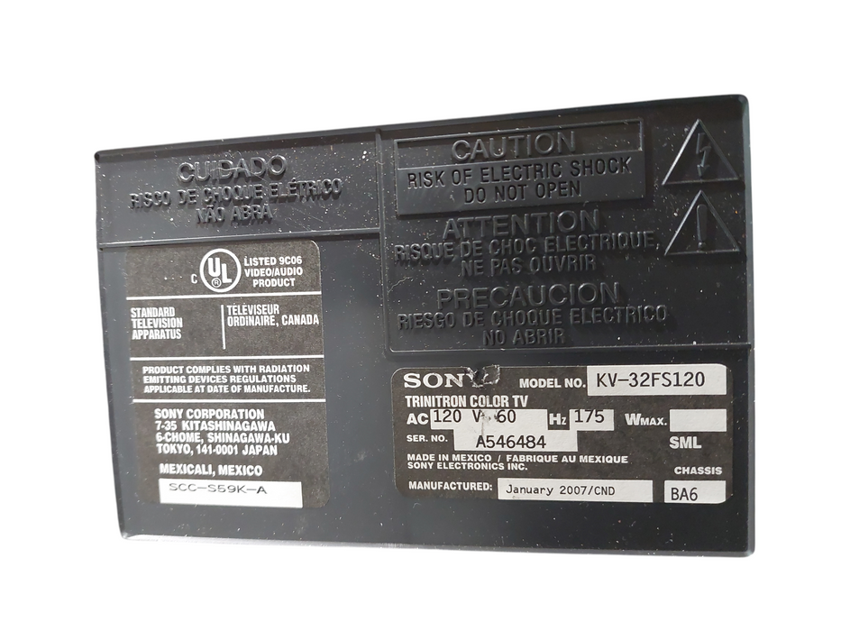 Sony Wega 27"Trintron Color TV Model: KV-32FS120 With Sony Blu-Ray BDP-S470 =