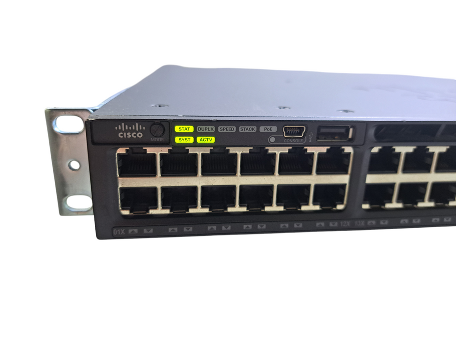 Cisco WS-C3650-48FD-S V05 | 48x Gigabit PoE+, 2x10G SFP+ Switch w/ 1x 1025WAC