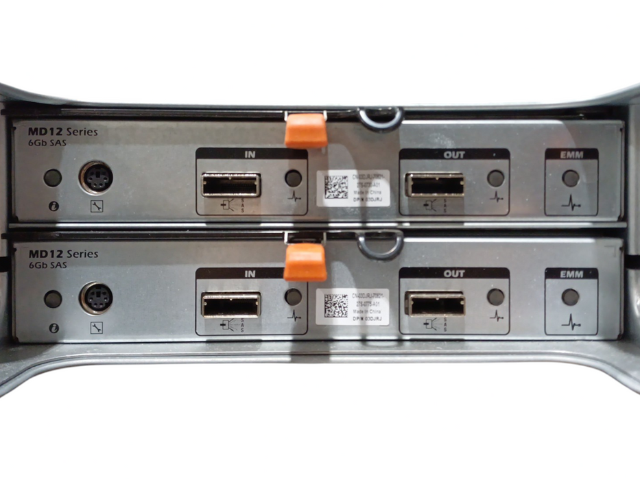 Dell PowerVault MD1200 w/ 2 x Dell 03DJRJ Controller Module