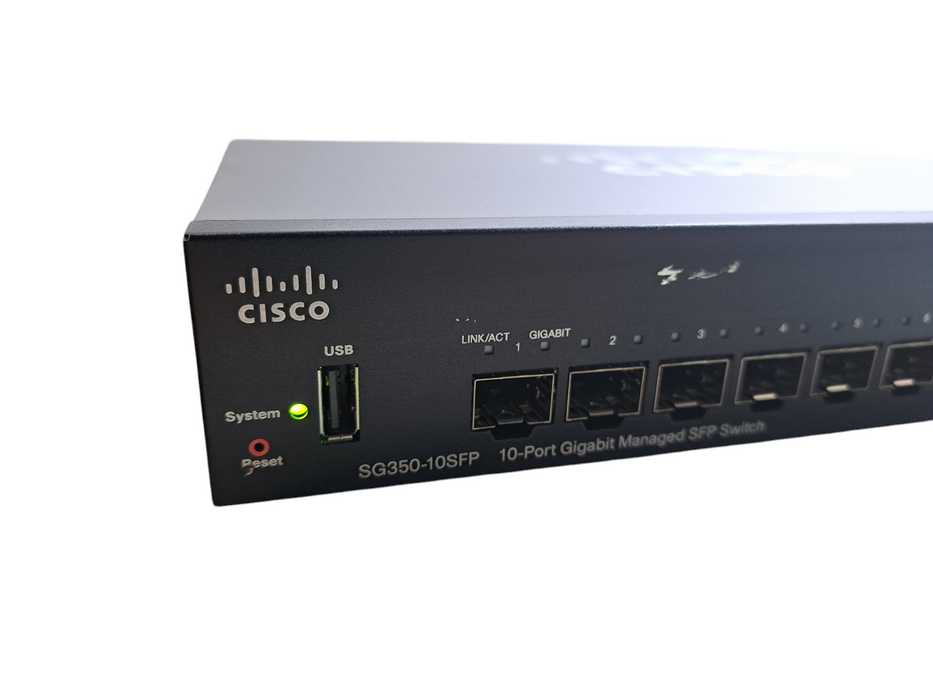 Cisco SG350-10SFP-K9 V01 | 10-Port Gigabit Managed SFP Switch