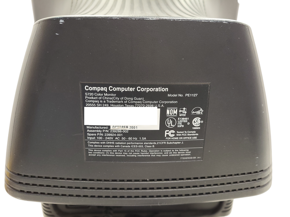 Compaq S720 - CRT monitor - 17" (15.8" viewable) - 1280 x 1024 @ 65 Hz  $