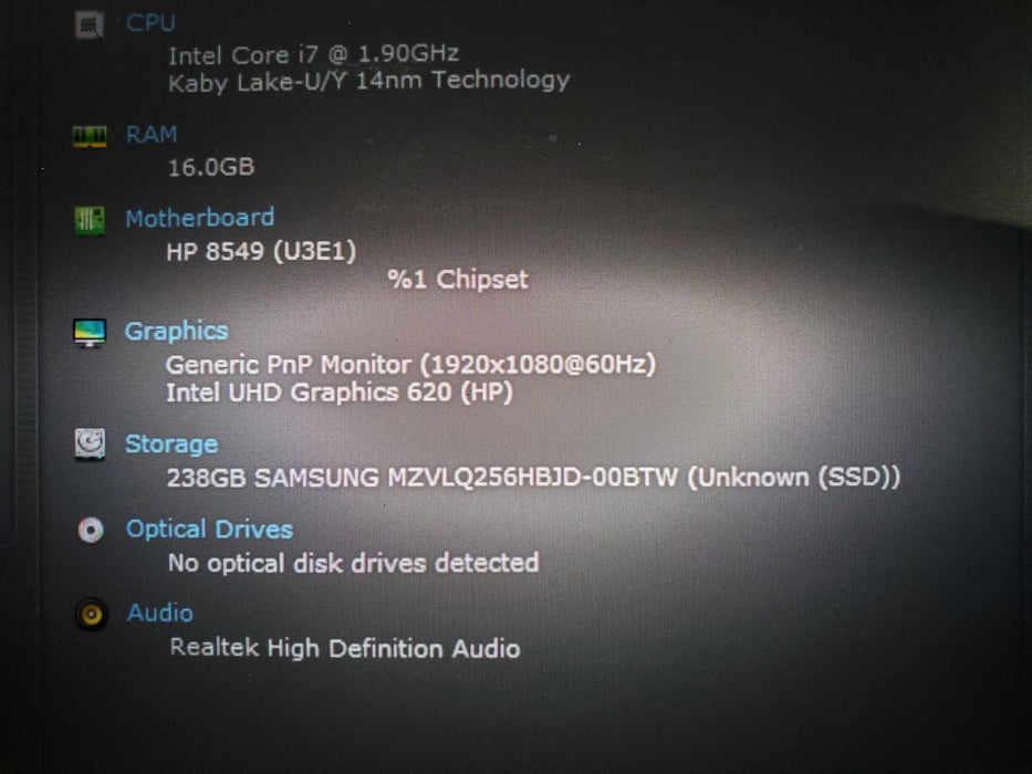 HP EliteBook 840 G6 14" FHD i7-8665U @1.90GHz 16GB RAM 256GB nvme  Lap200