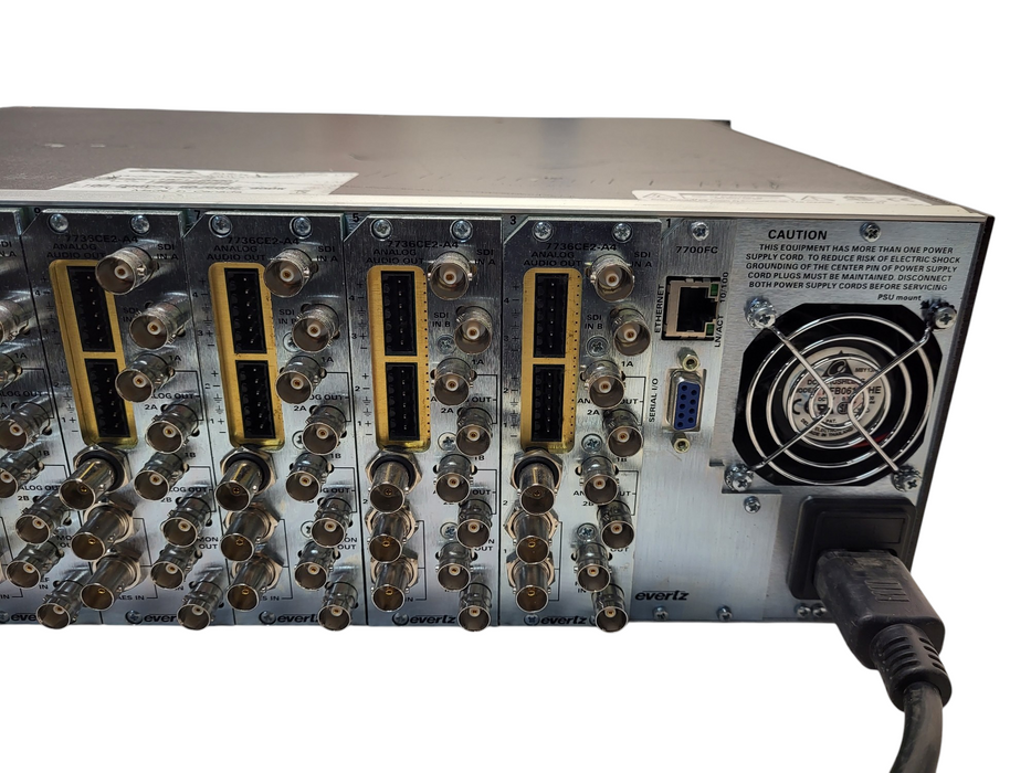 EVERTZ 7800FR MultiFrame Chassis w/ 7x 7736CEM-A4 1x7700FC READ Q$