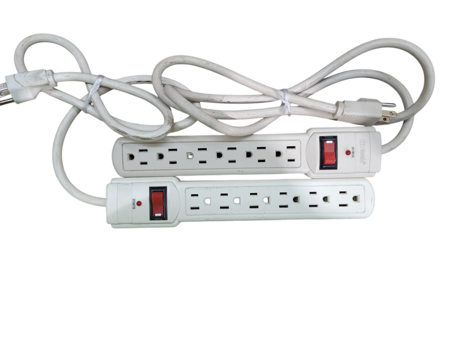 Lot 2x - Woods Surge 6-Outlet Power Extension Cord