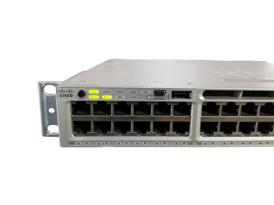 Cisco WS-C3850-48P 48 Port Gigabit PoE+ Switch w/ C3850-NM-2-10G 2x715W PSU