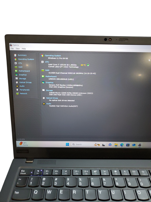 LENOVO ThinkPad X1 Carbon Gen 7 14" 2020 UHD 1.8 GHz i7-10510U 16GB 256GB   Lap200